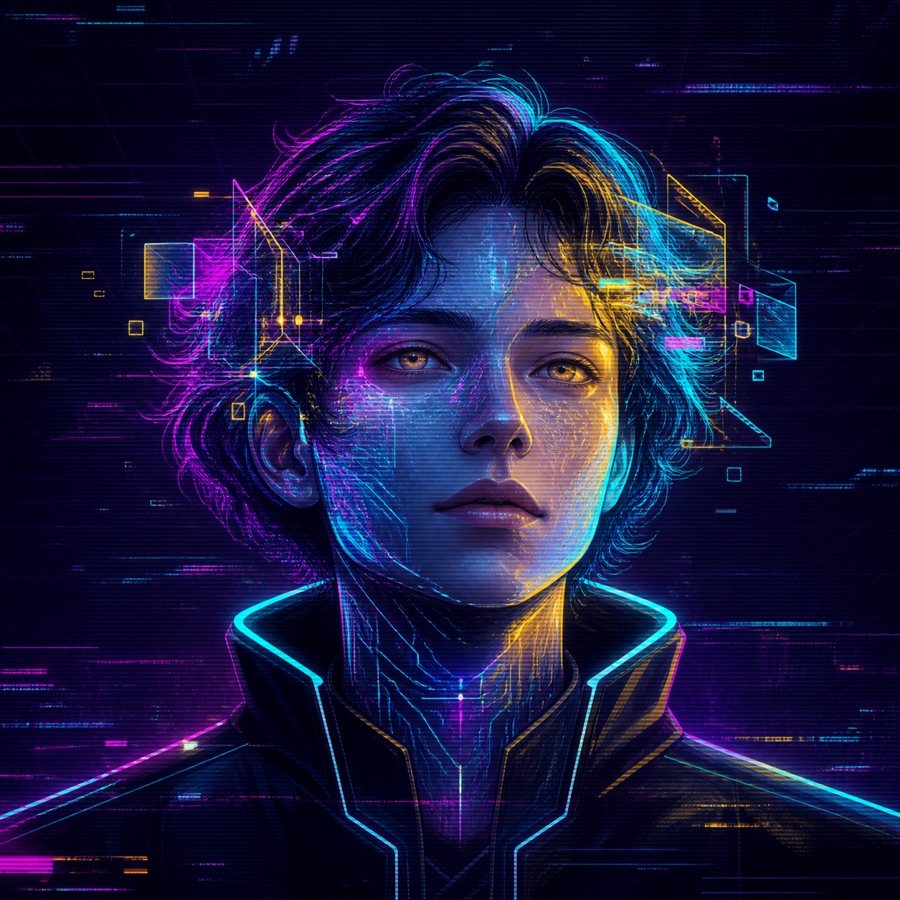 MayDayC 的赛博朋克 AI 形象